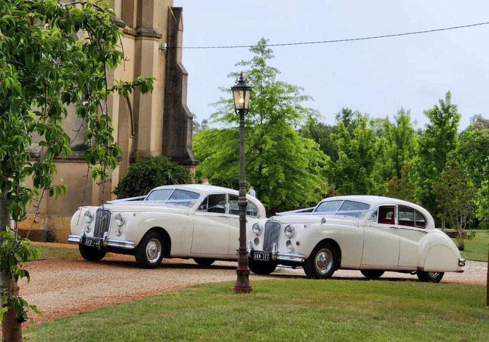 White Classic Jags3 White classic jag wedding car hire