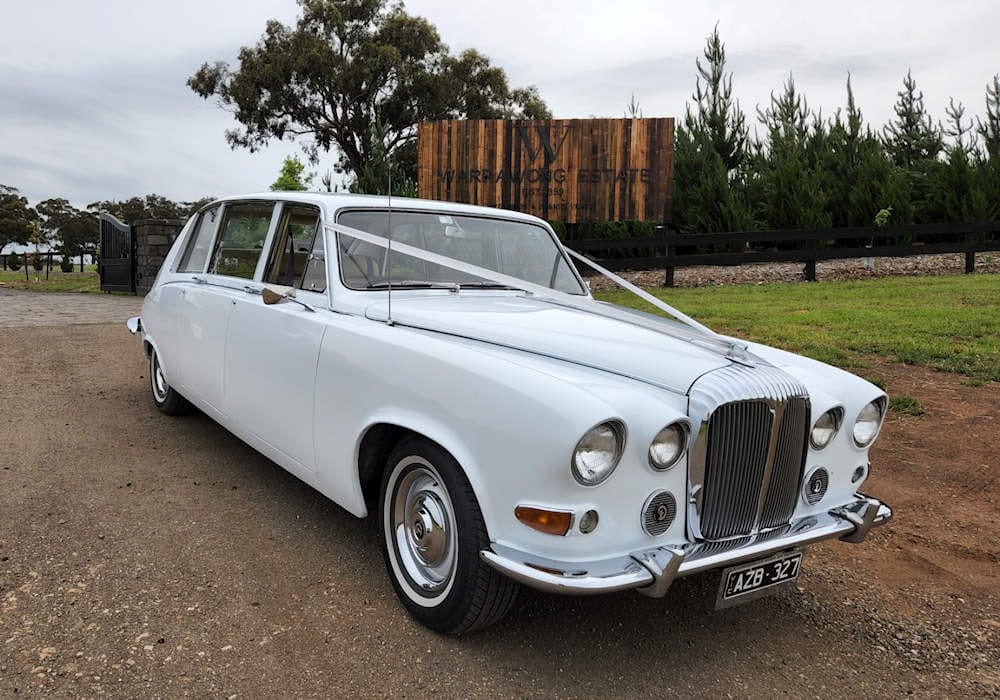 White Classic Jags4 White classic jag Wedding car hire
