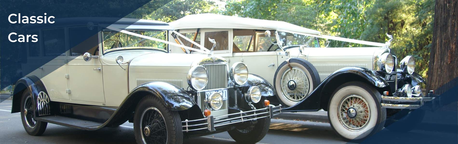 Classic Cars Banner Classic Cars Weddings