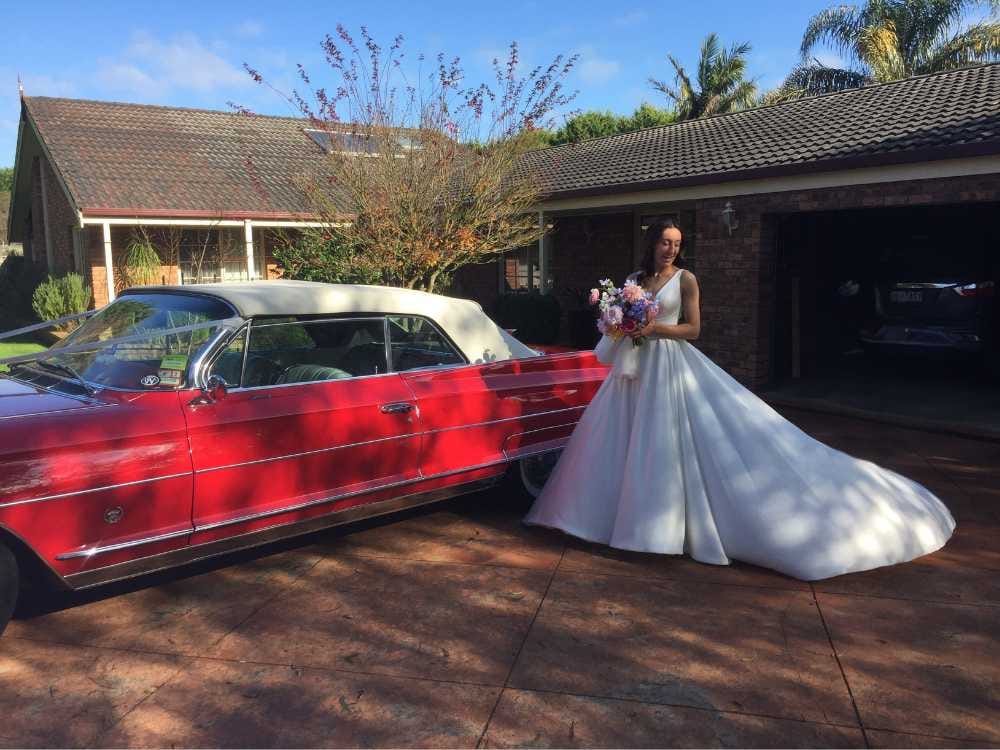 Melbourne Wedding Red Cadillac Hire Melbourne Wedding Red Cadillac Hire